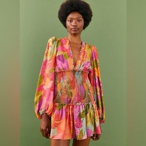 FARM Rio Sweet Forest Long Sleeve Mini Dress